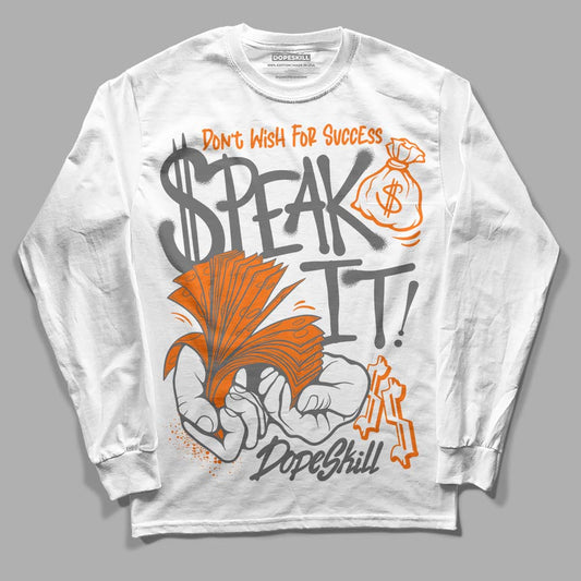 Jordan 3 Retro 'Fear Pack' DopeSkill Long Sleeve T-Shirt Speak It Graphic Streetwear - White