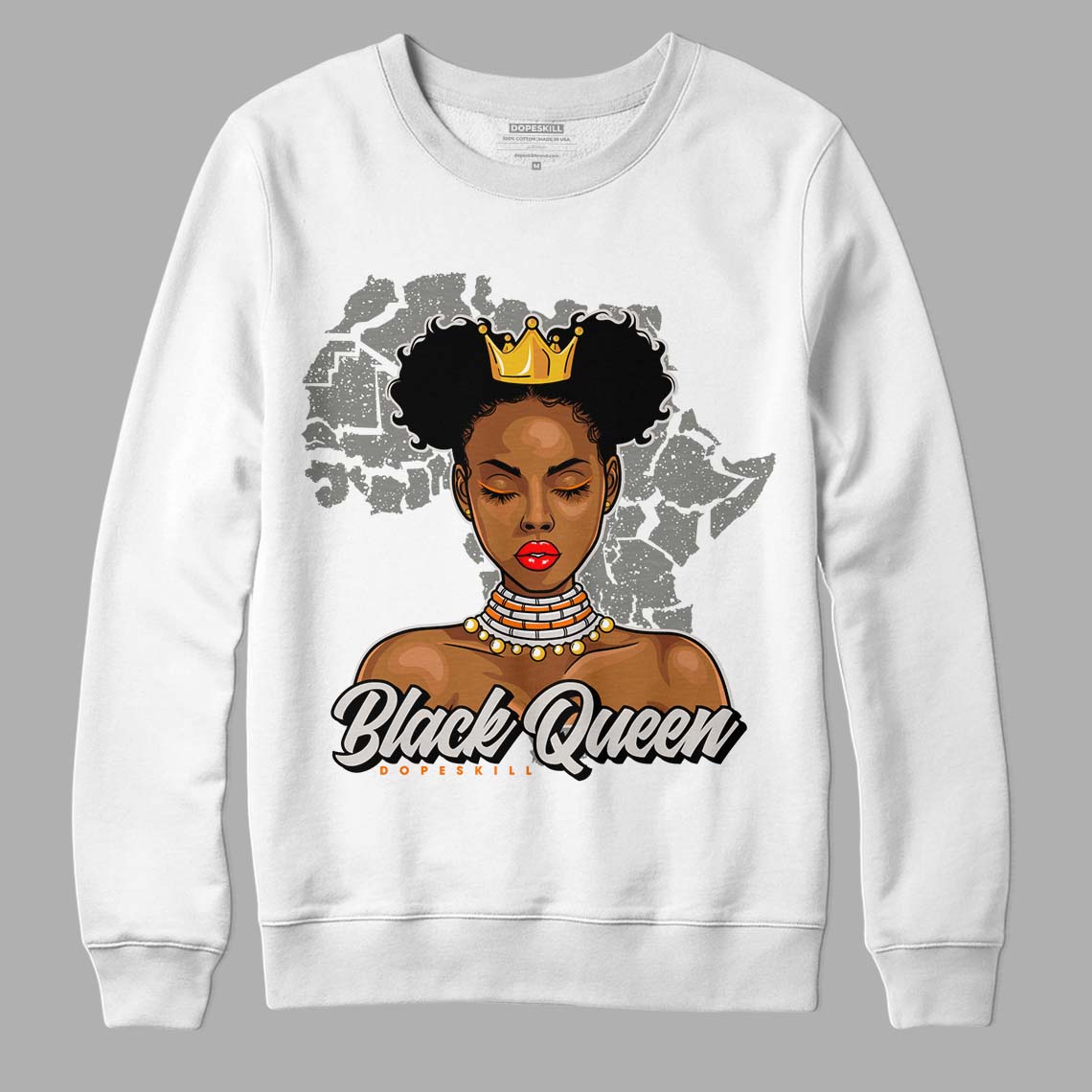 Jordan 5 Retro SE 'Craft' DopeSkill Sweatshirt Black Queen Graphic Streetwear - White