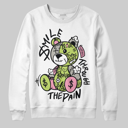 Chase B x Travis Scott x Jordan Jumpman Jack DopeSkill Sweatshirt Smile Through The Pain Graphic Streetwear - White