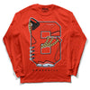 Jordan 6 Retro Toro Bravo DopeSkill Varsity Red Long Sleeve T-Shirt No.6 Graphic Streetwear