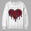 Jordan 5 Retro Burgundy (2023) DopeSkill Sweatshirt Slime Drip Heart Graphic Streetwear - White