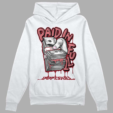 Valentine's Day Collection DopeSkill Hoodie Sweatshirt Paid In Full Graphic Streetwear - White 