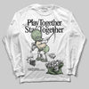 Jordan 4 WMNS “Seafoam” (2025) DopeSkill Long Sleeve T-Shirt Play together, Stay together Graphic Streetwear - White