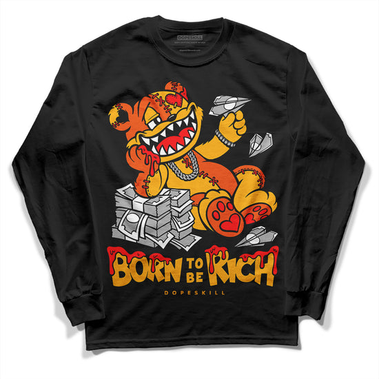 Dunk Low Championship Goldenrod (2021) DopeSkill Long Sleeve T-Shirt Born To Be Rich Graphic Streetwear - black