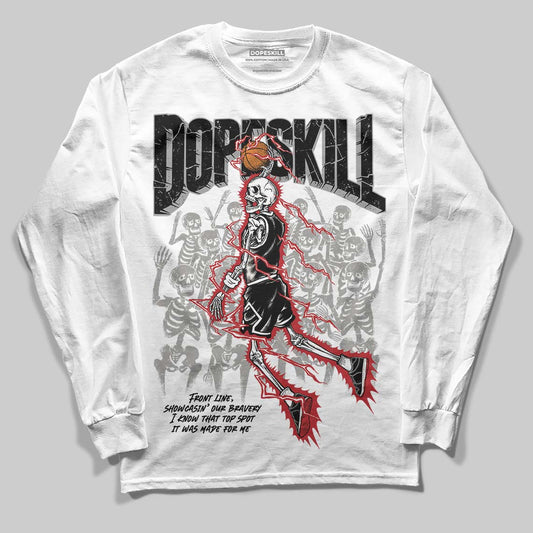 Nigel Sylvester x Jordan 1 Low OG “Nitro” DopeSkill Long Sleeve T-Shirt Thunder Dunk Graphic Streetwear - White 