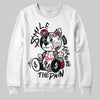 Rick Owens Leather Low Sneaker Black And Milk DopeSkill Sweatshirt Smile Through The Pain Graphic Streetwear - White 