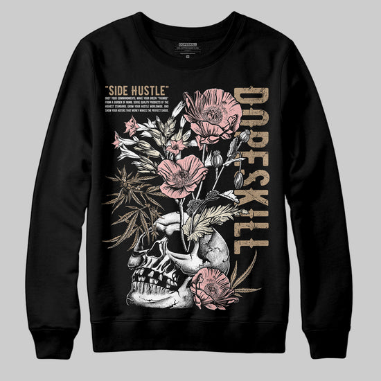 Nike Air Force 1 Low Canvas “Linen” DopeSkill Sweatshirt Side Hustle Graphic Streetwear - black