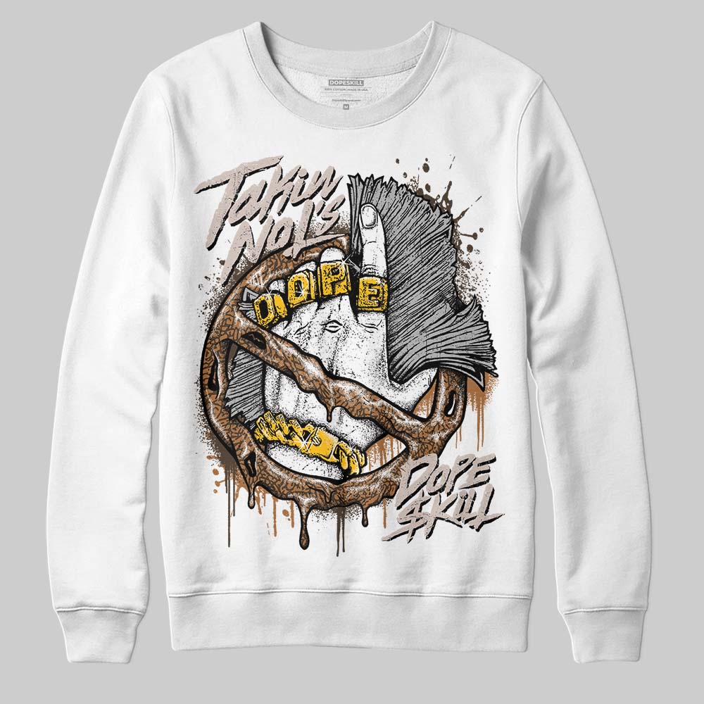 Jordan 3 Retro Palomino DopeSkill Sweatshirt Takin No L's Graphic Streetwear - White