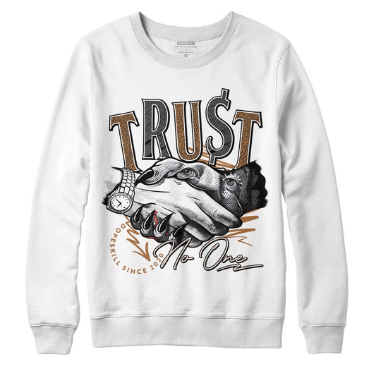 Jordan 3 Retro Palomino DopeSkill Sweatshirt Trust No One Graphic Streetwear - White