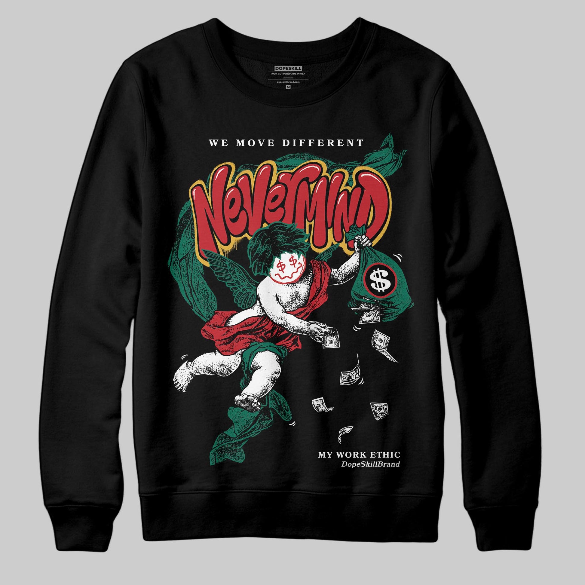 Jordan 3 Mexico 'El Vuelo' DopeSkill Sweatshirt Nevermind Graphic Streetwear - Black