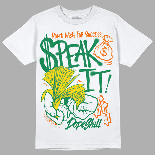 Green Sneakers DopeSkill T-Shirt Speak It Graphic Streetwear - White
