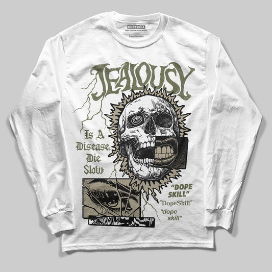 Olive Sneakers DopeSkill Long Sleeve T-Shirt Jealousy Graphic Streetwear - White