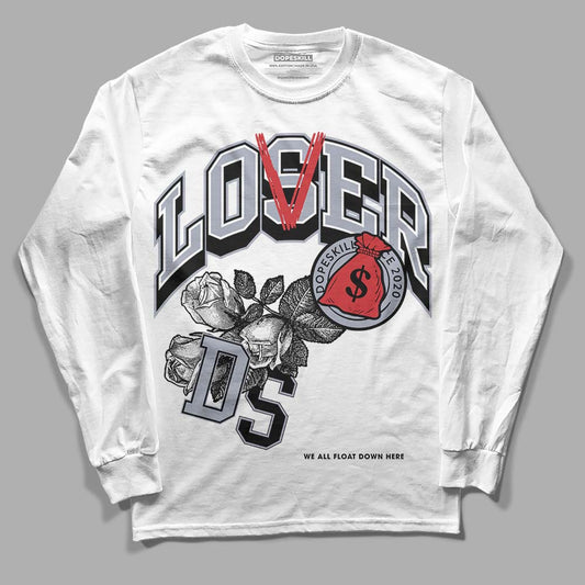 Jordan 4 “Bred Reimagined” DopeSkill Long Sleeve T-Shirt Loser Lover Graphic Streetwear - White