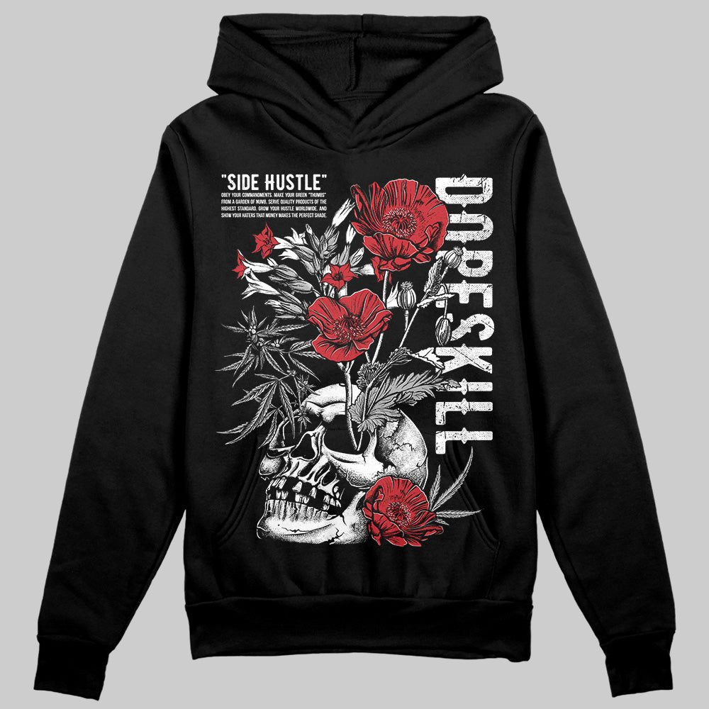 Jordan 11 “Bred Velvet” DopeSkill Hoodie Sweatshirt Side Hustle Graphic Streetwear - Black