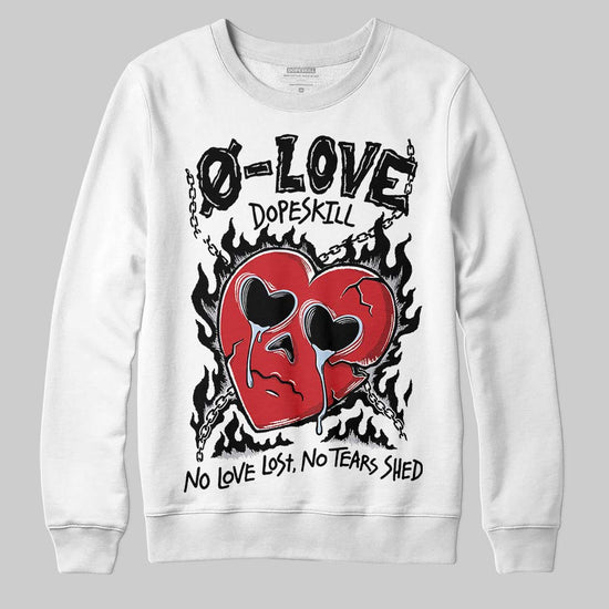 Jordan 5 Retro OG Black Metallic Reimagined DopeSkill Sweatshirt Crying Heart Graphic Streetwear - White