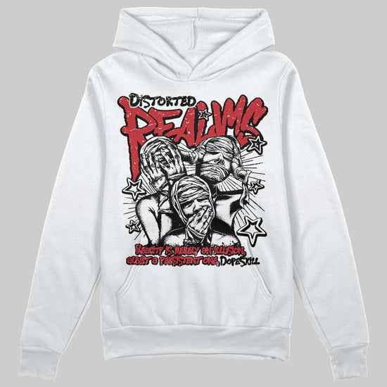 Jordan 1 Low OG "Chicago" DopeSkill Hoodie Sweatshirt Distorted Realms Graphic Streetwear - White