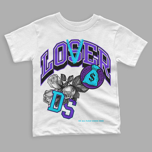 Jordan 6 "Aqua" DopeSkill Toddler Kids T-shirt Loser Lover  Graphic Streetwear - White 