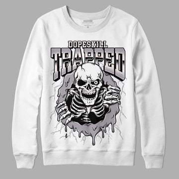 Cement Grey 2s DopeSkill Sweatshirt Trapped Halloween Graphic