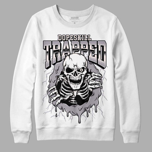 Cement Grey 2s DopeSkill Sweatshirt Trapped Halloween Graphic