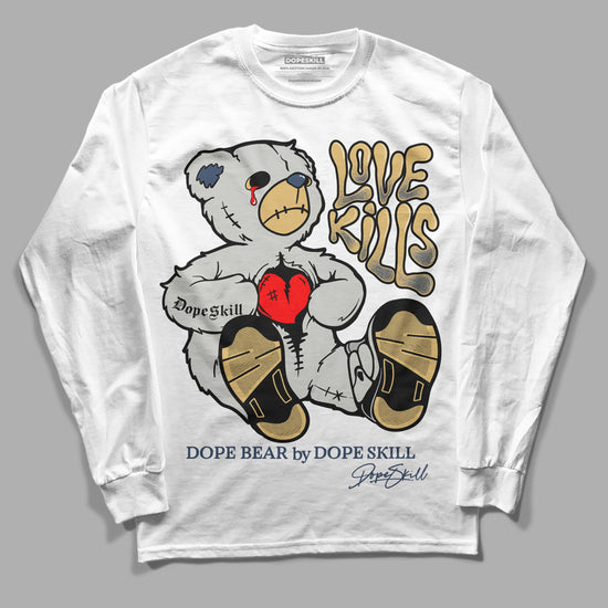 A Ma Maniere x Jordan 5 Dawn “Photon Dust” DopeSkill Long Sleeve T-Shirt Love Kills Graphic Streetwear - White