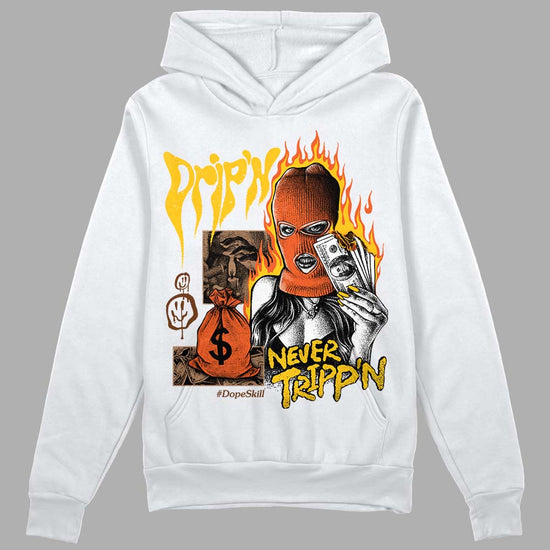 Yellow Sneakers DopeSkill Hoodie Sweatshirt Drip'n Never Tripp'n Graphic Streetwear - White