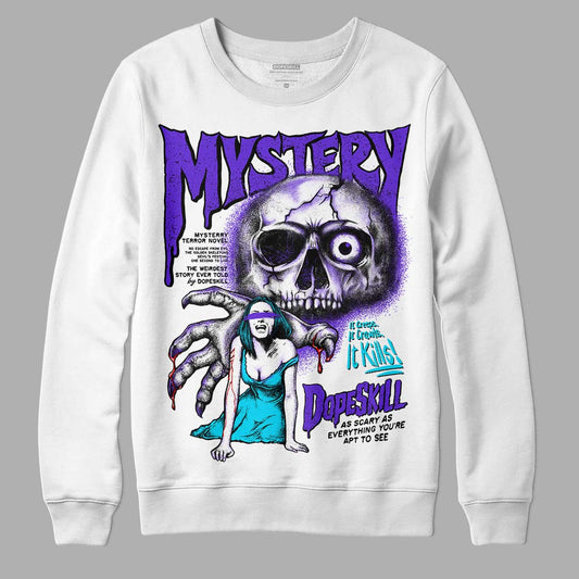 Jordan 6 Aqua DopeSkill Sweatshirt Mystery Ghostly Grasp Graphic Streetwear - White 