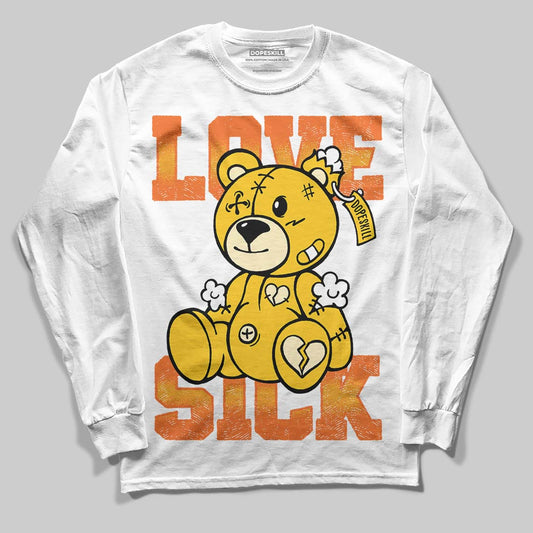 Yellow Sneakers DopeSkill Long Sleeve T-Shirt Love Sick Graphic Streetwear - White
