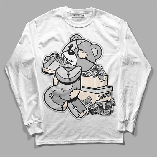 Dunk Low Cool Grey DopeSkill Long Sleeve T-Shirt Bear Steals Sneaker Graphic Streetwear - White 