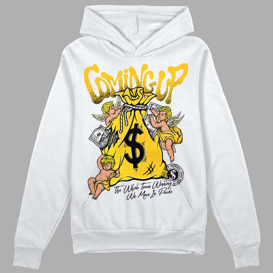 Jordan 4 Retro “Vivid Sulfur” DopeSkill Hoodie Sweatshirt Money Bag Coming Up Graphic Streetwear - White 