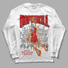 Jordan 3 Fire Red DopeSkill Long Sleeve T-Shirt Thunder Dunk Graphic Streetwear - White 