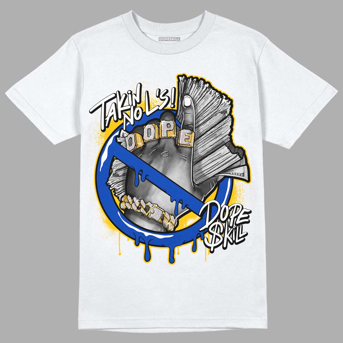 Jordan 14 “Laney” DopeSkill T-Shirt Takin No L's Graphic Streetwear - White