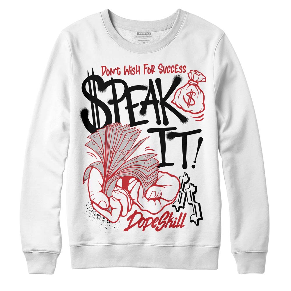 Jordan 12 “Red Taxi” DopeSkill Sweatshirt Speak It Graphic Streetwear - White