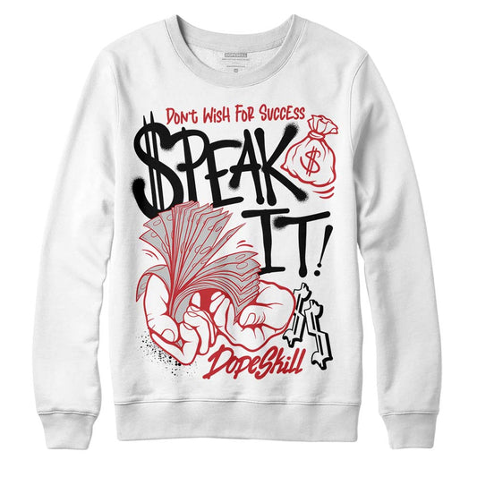 Jordan 12 “Red Taxi” DopeSkill Sweatshirt Speak It Graphic Streetwear - White