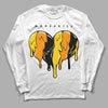 Jordan 6 “Yellow Ochre” DopeSkill Long Sleeve T-Shirt Slime Drip Heart Graphic Streetwear - White