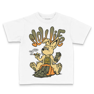 Olive Sneakers DopeSkill Toddler Kids T-shirt Slow Life Graphic Streetwear - White