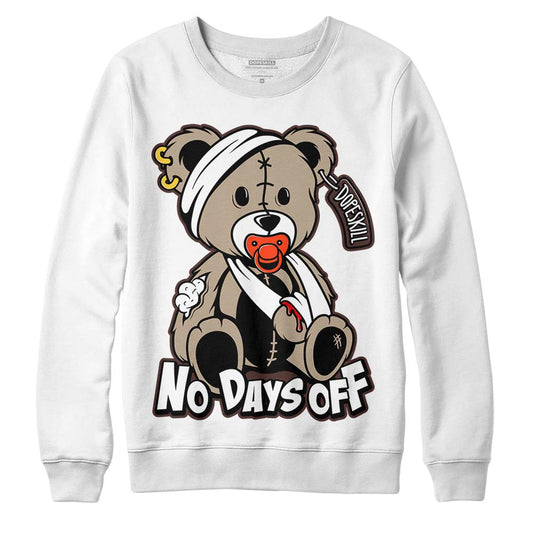 Jordan 1 High OG “Latte” DopeSkill Sweatshirt Hurt Bear Graphic Streetwear - White