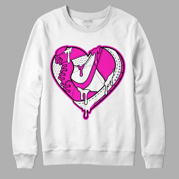 Dunk Low GS “Active Fuchsia” DopeSkill Sweatshirt Heart Jordan 1 Graphic Streetwear - White