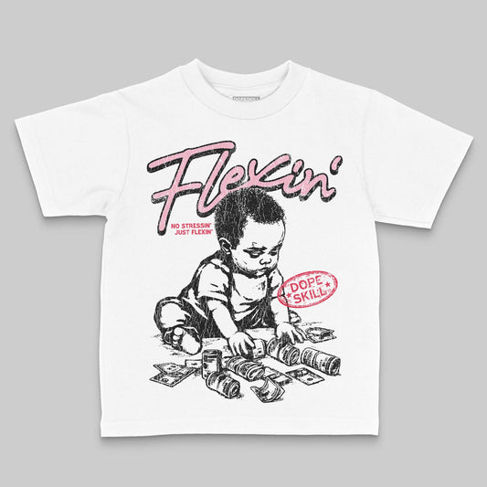 Dunk Low Valentine's Day (2026) DopeSkill Toddler Kids T-shirt Flexin' Graphic Streetwear - White