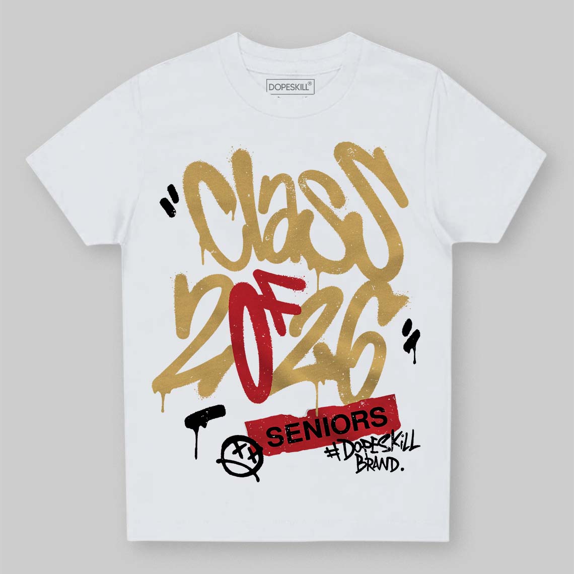 Jordan 4 Retro “Pizza” DopeSkill Toddler Kids T-shirt Class of 2026 Graphic Streetwear - White