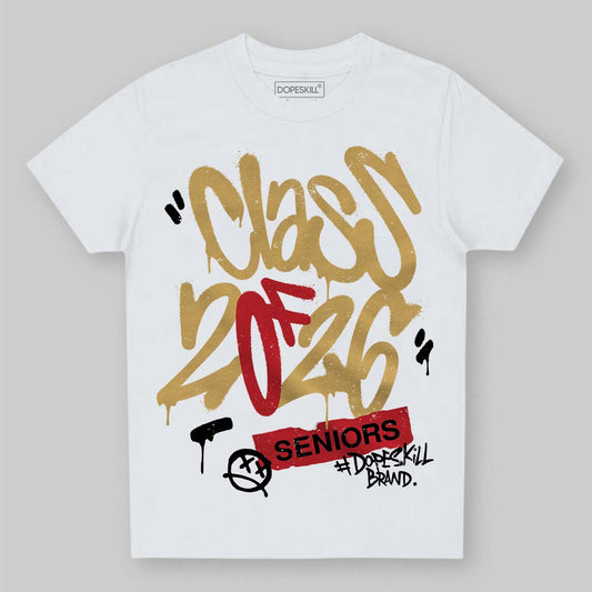 Jordan 4 Retro “Pizza” DopeSkill Toddler Kids T-shirt Class of 2026 Graphic Streetwear - White