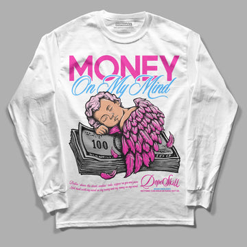 Pink Sneakers DopeSkill Long Sleeve T-Shirt MOMM Graphic Streetwear - White