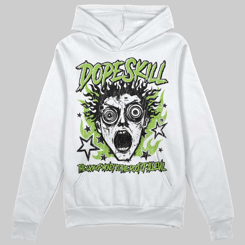 Neon Green Sneakers DopeSkill Hoodie Sweatshirt Root of Evil Graphic Streetwear - White