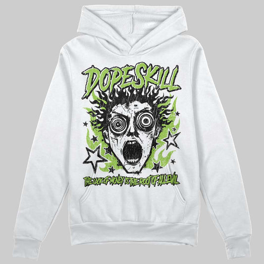 Neon Green Sneakers DopeSkill Hoodie Sweatshirt Root of Evil Graphic Streetwear - White