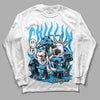 Jordan 1 High Retro OG “University Blue” DopeSkill Long Sleeve T-Shirt Chillin Graphic Streetwear - White