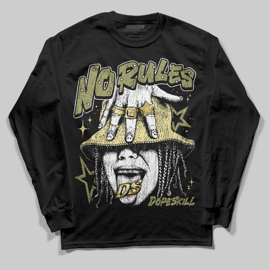 Olive Sneakers DopeSkill Long Sleeve T-Shirt No Rules Graphic Streetwear  Black