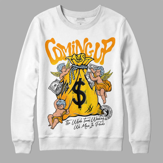 Jordan 6 “Yellow Ochre” DopeSkill Sweatshirt Money Bag Coming Up Graphic Streetwear - White