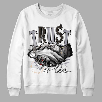 Jordan 4 Retro Frozen Moments DopeSkill Sweatshirt Trust No One Graphic Streetwear - White 