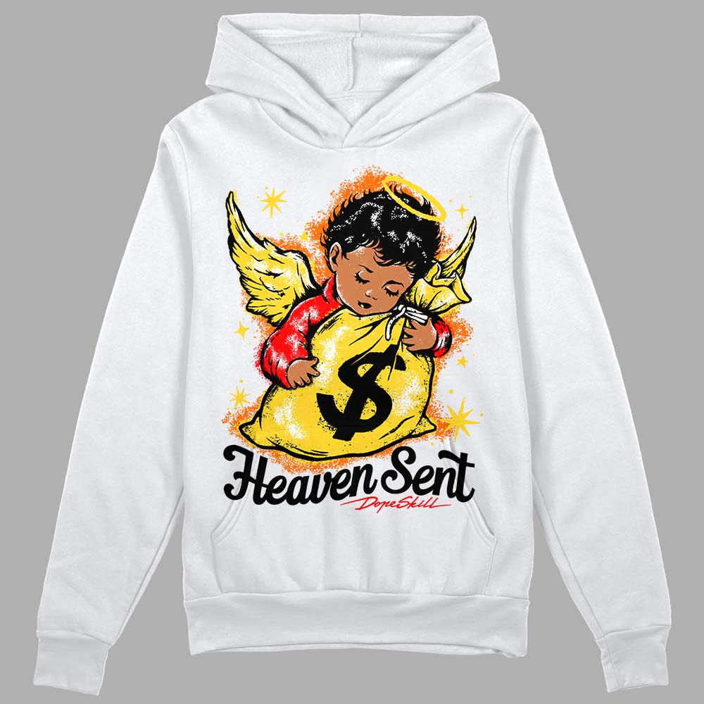 Jordan 4 Thunder DopeSkill Hoodie Sweatshirt Heaven Sent Graphic Streetwear - White