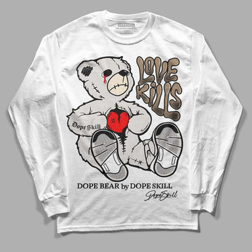 Jordan 5 SE “Sail” DopeSkill Long Sleeve T-Shirt Love Kills Graphic Streetwear - White