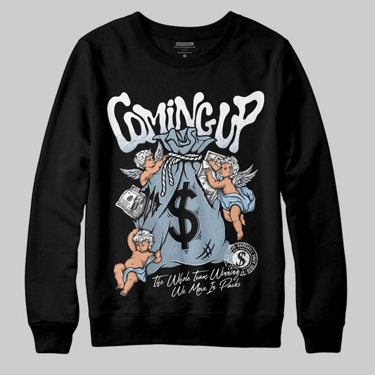 Jordan 40 “Blue Suede” DopeSkill Sweatshirt Money Bag Coming Up Graphic Streetwear - Black